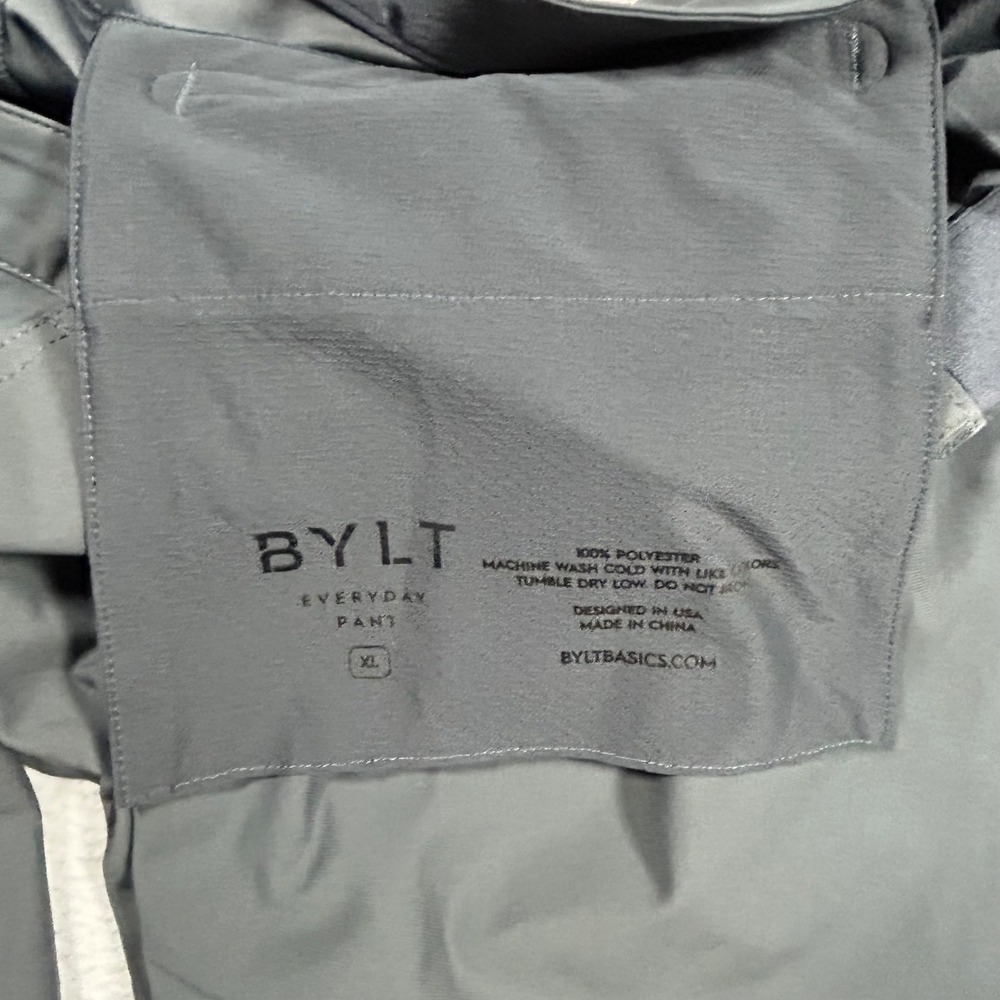 BYLT Everyday Pant Mens XL Charcoal Grey Excellent Straight Leg Technical Chino - Picture 3 of 7